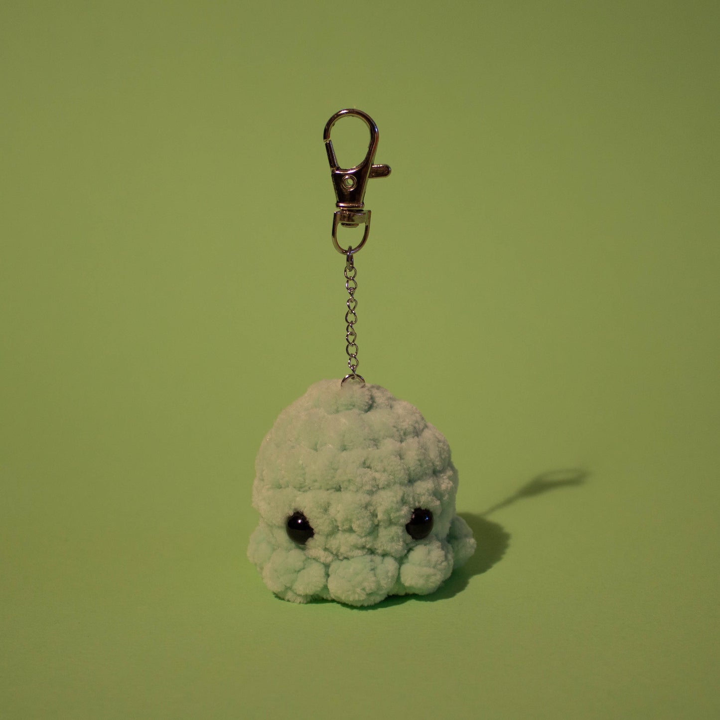 Octopus Crochet Keychain - Pastel Green