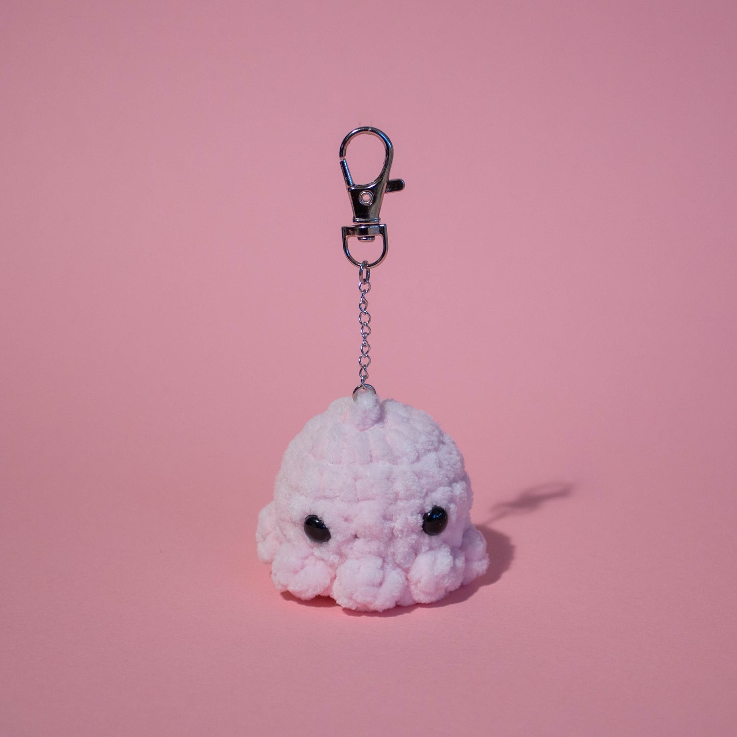 Octopus Crochet Keychain - Pastel Pink