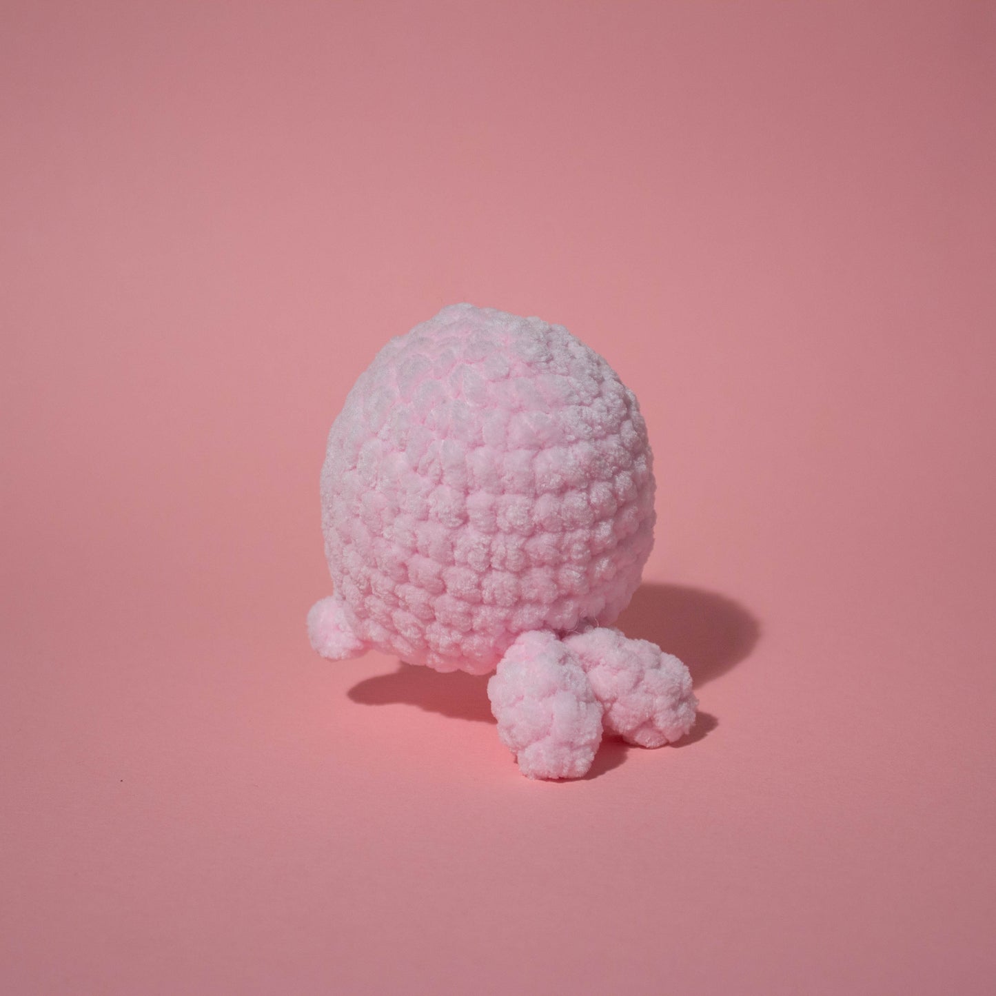 Small Whale Crochet Plushie - Pastel Pink