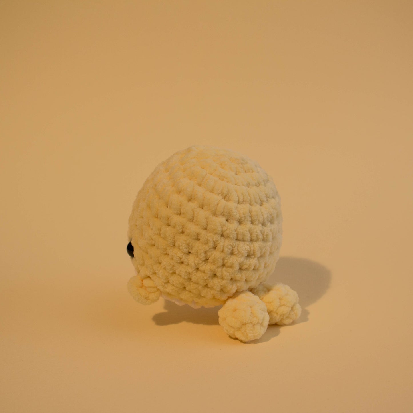 Small Whale Crochet Plushie - Pastel Yellow A