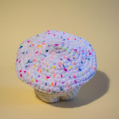 Funky Fungi Cream Mushroom Crochet Plushie - Multicoloured White Cap