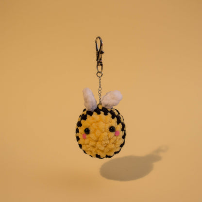 Mini Chub-bee Crochet Keychain - Sunny Yellow