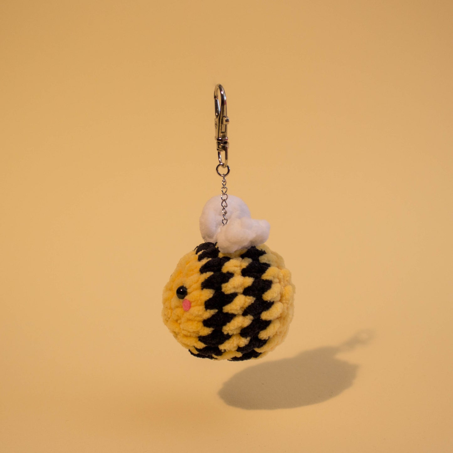 Mini Chub-bee Crochet Keychain - Sunny Yellow