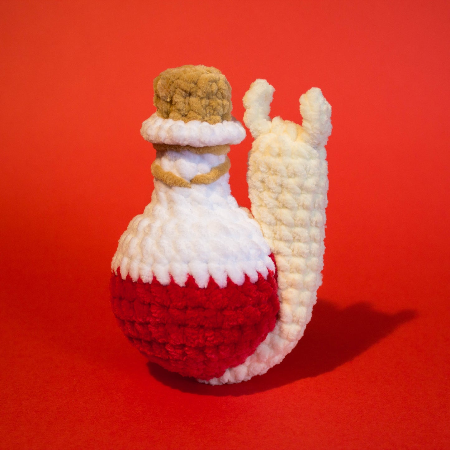 Poshawn The Potion Snail Crochet Plushie - Bright Red