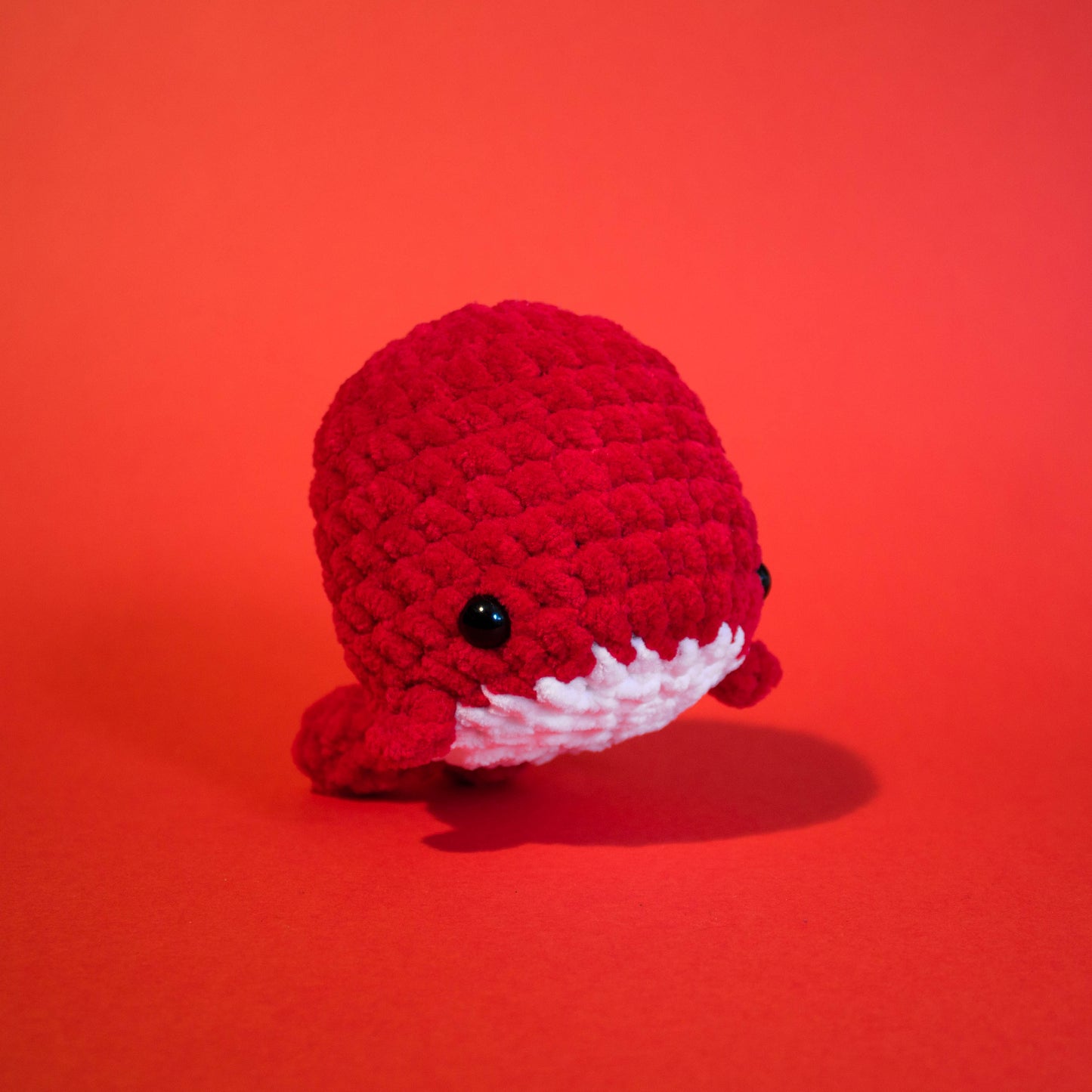 Large Whale Crochet Plushie - Red