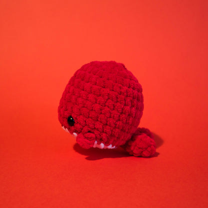Large Whale Crochet Plushie - Red