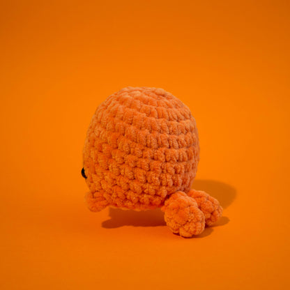 Large Whale Crochet Plushie - Pastel Orange