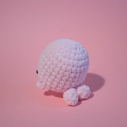 Large Whale Crochet Plushie - Pastel Pink