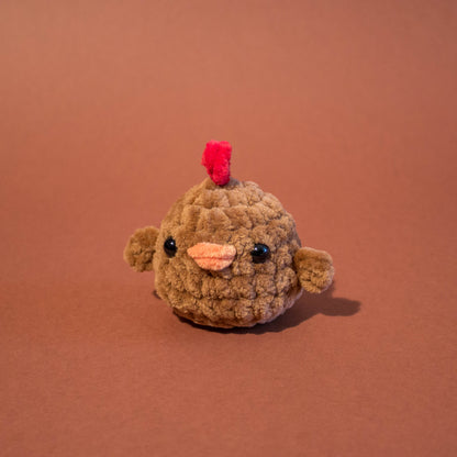 Chicken Crochet Plushie - Brown