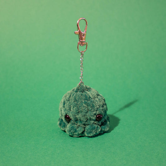Octopus Crochet Keychain - Deep Jungle Green