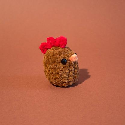 Pocket Pals - Brown Chicken Crochet Plushie
