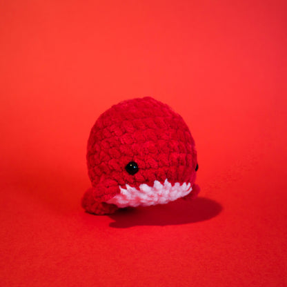 Small Whale Crochet Plushie - Red