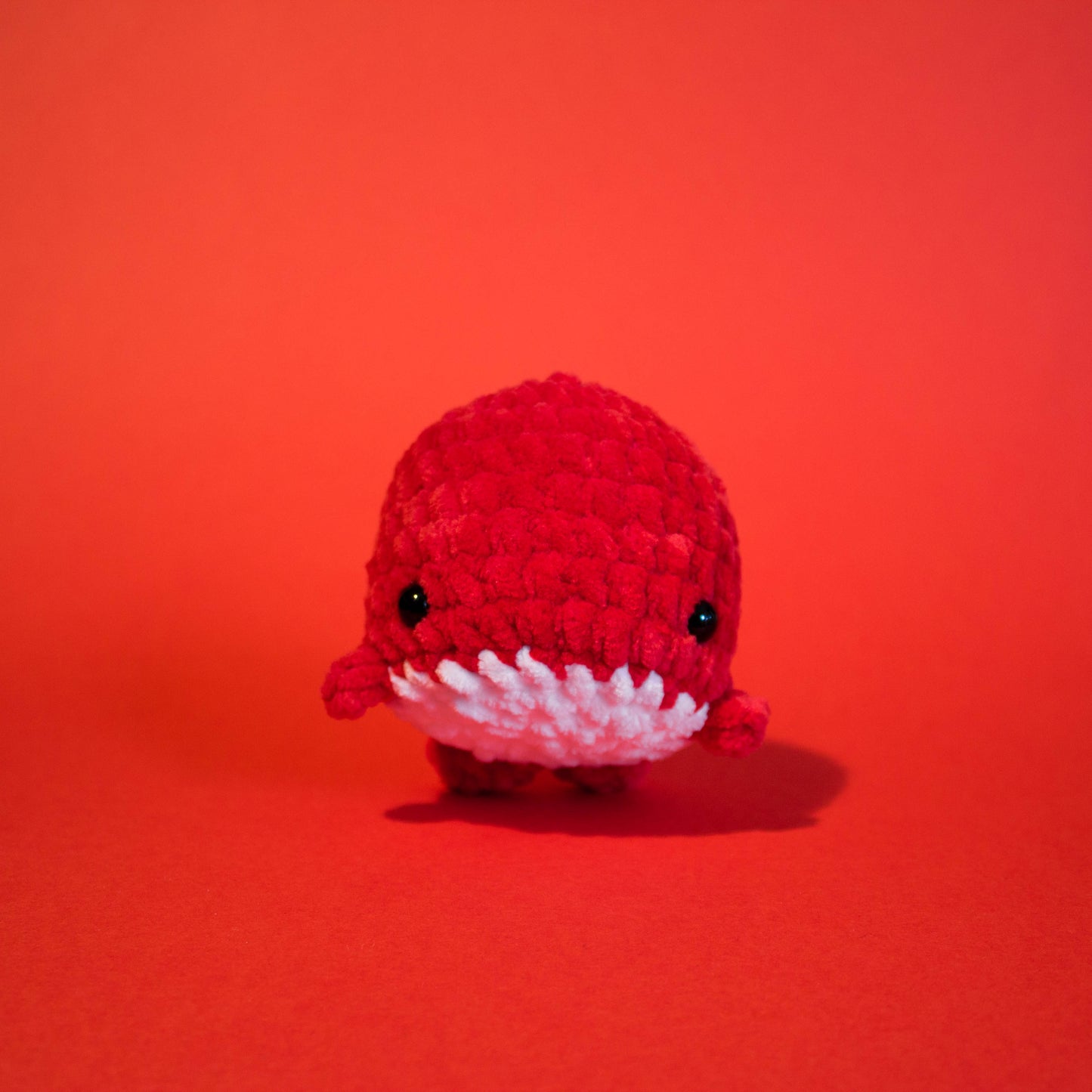 Small Whale Crochet Plushie - Red