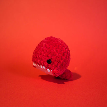 Small Whale Crochet Plushie - Red