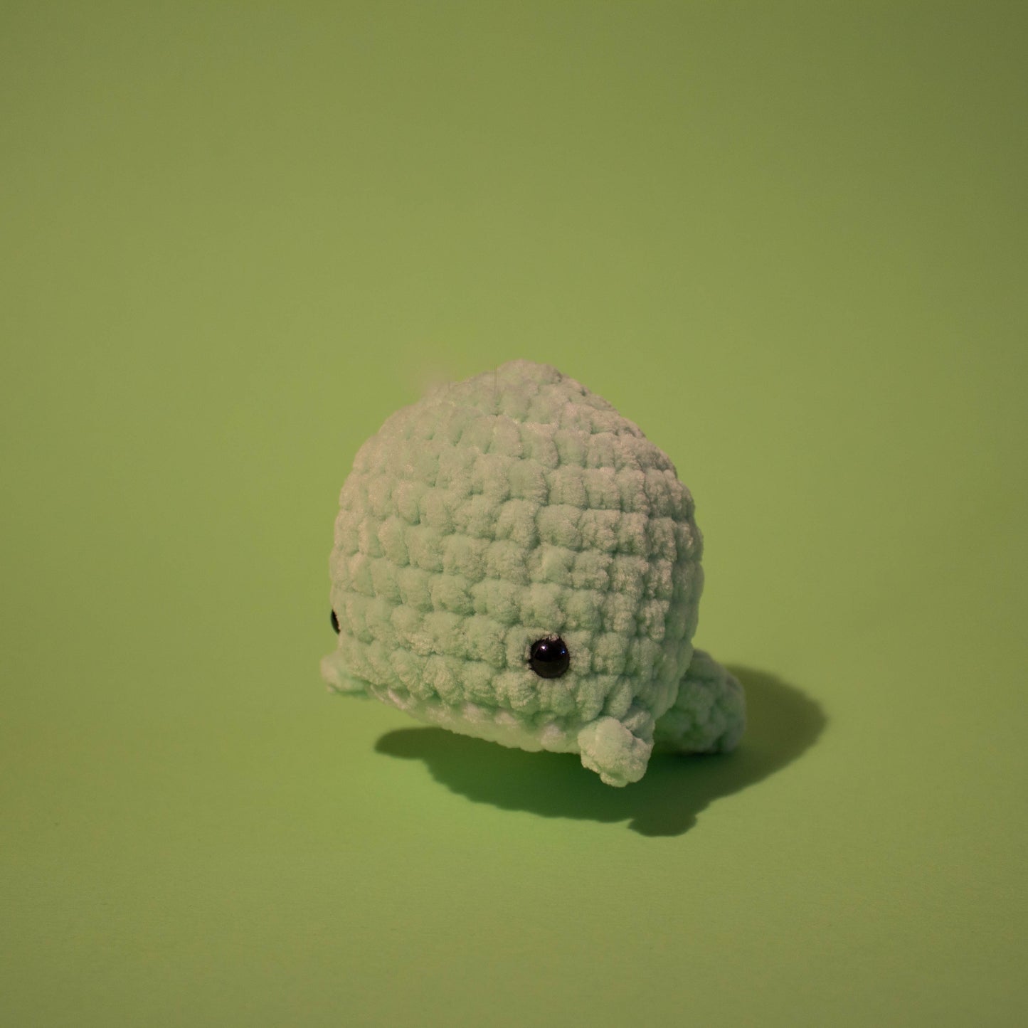 Small Whale Crochet Plushie - Pastel Green