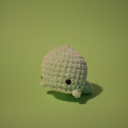 Small Whale Crochet Plushie - Pastel Green