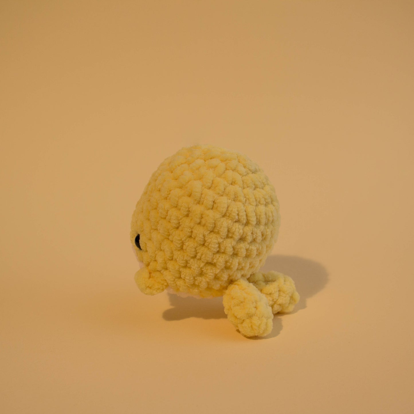 Small Whale Crochet Plushie - Pastel Yellow B